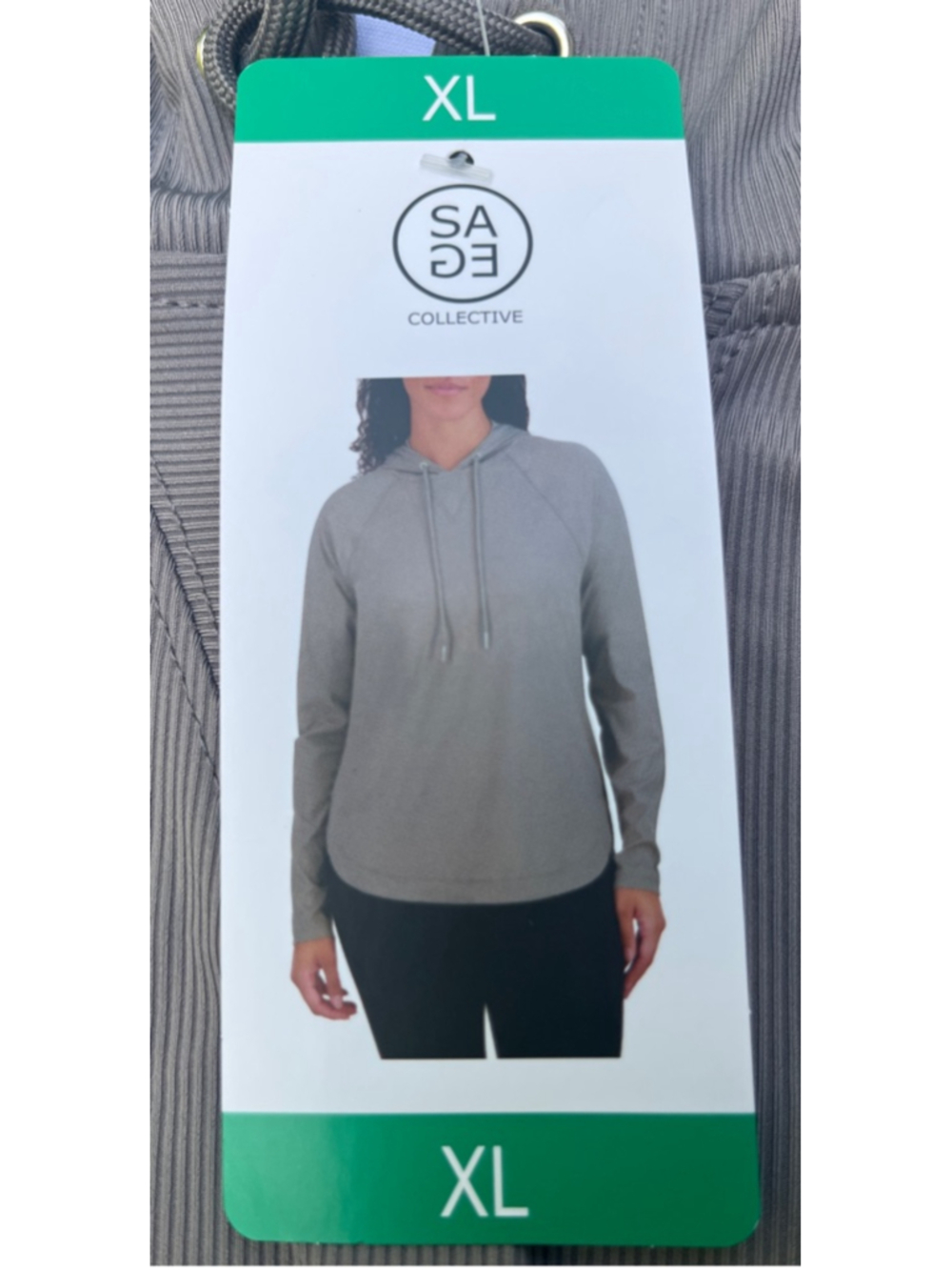 Women's Sage Collective Gray Hoodie Sweatshirt XL